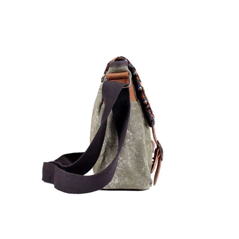 Женская сумка через плечо Aeon с орнаментом хаки - 2 фото