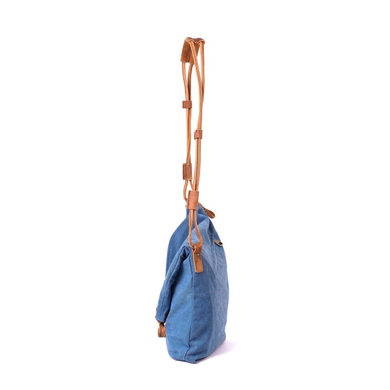 Женская сумка Air через плечо голубая - 8 фото