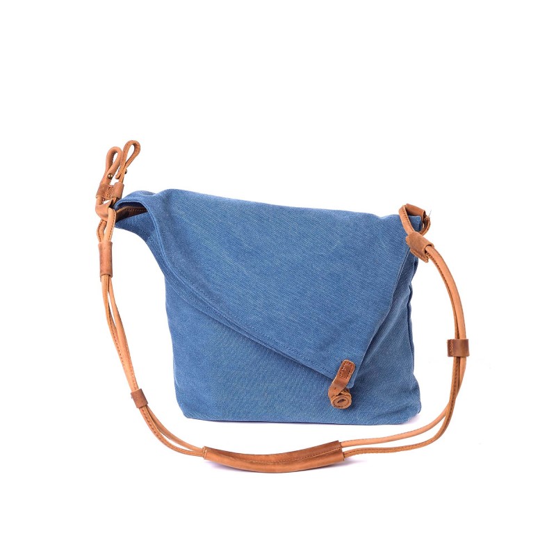 Женская сумка Air через плечо голубая - 10 фото