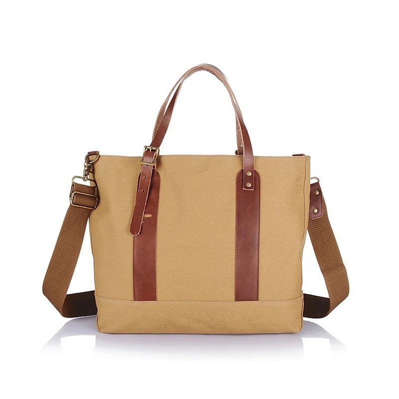 Женская городская сумка-тоут Carabo светло-коричневая - 1 фото