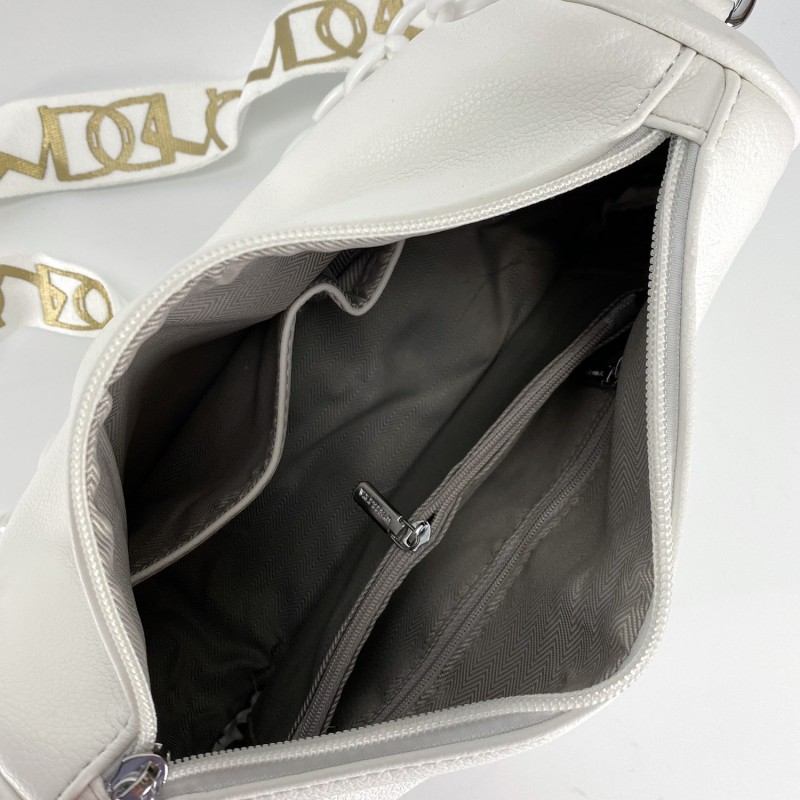 Женская сумка кросс боди Pamela белая - 4 фото