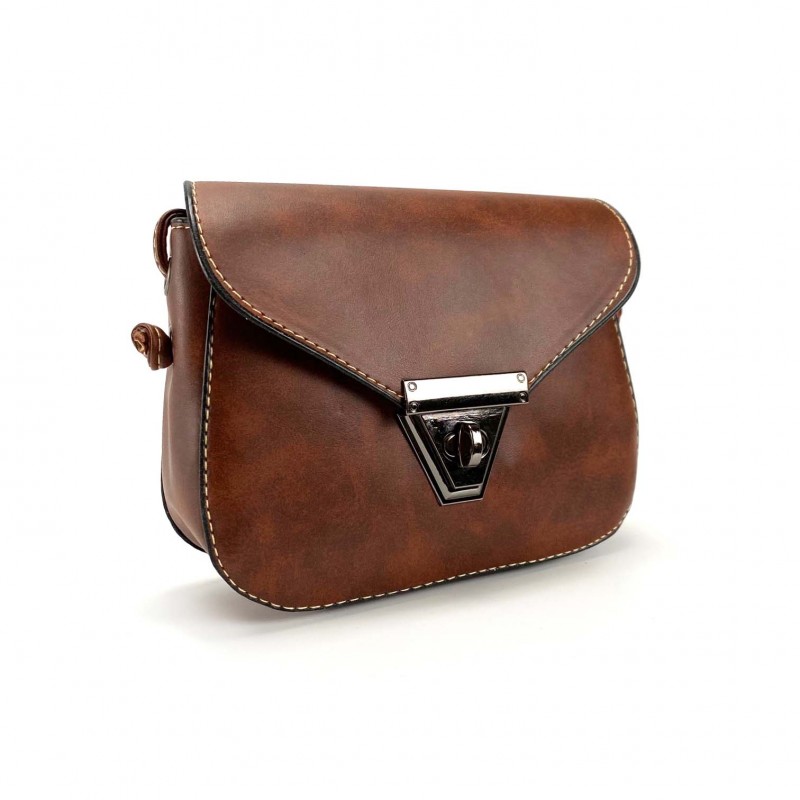 Женская сумка-клатч Jane коричневая - 4 фото