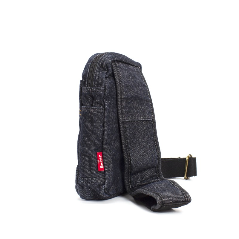 Мужская сумка слинг James джинсовая графит - 3 фото