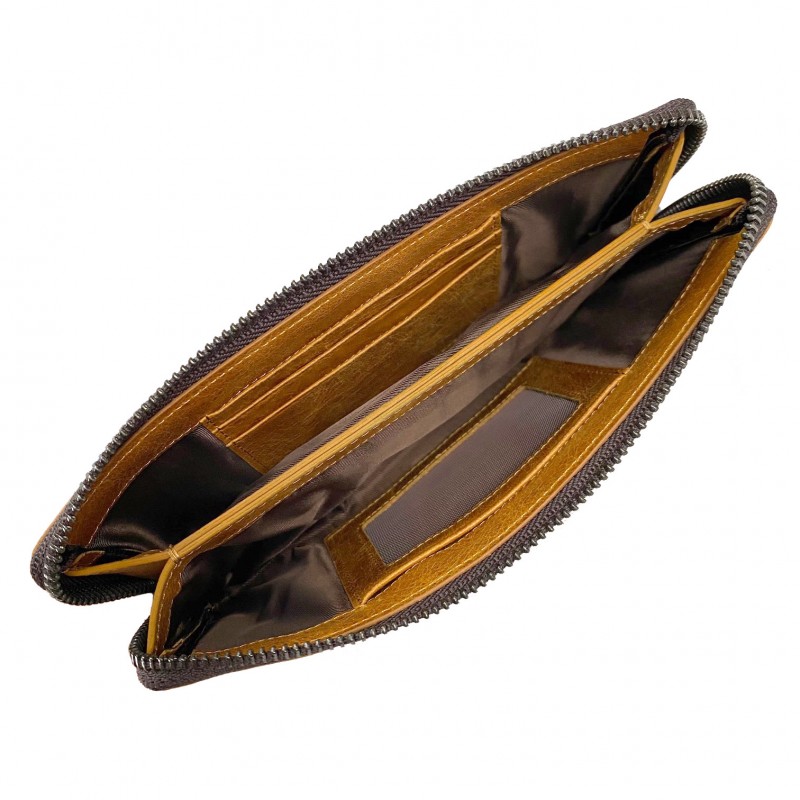 Кожаный кошелек Nevada светло-коричневый - 2 фото