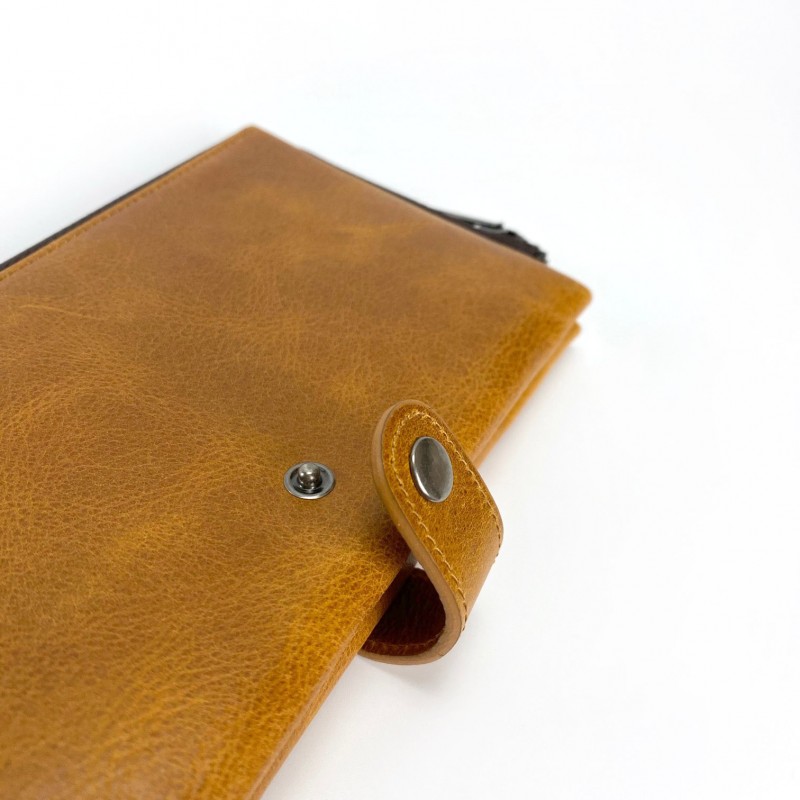 Кожаный кошелек Nevada светло-коричневый - 4 фото