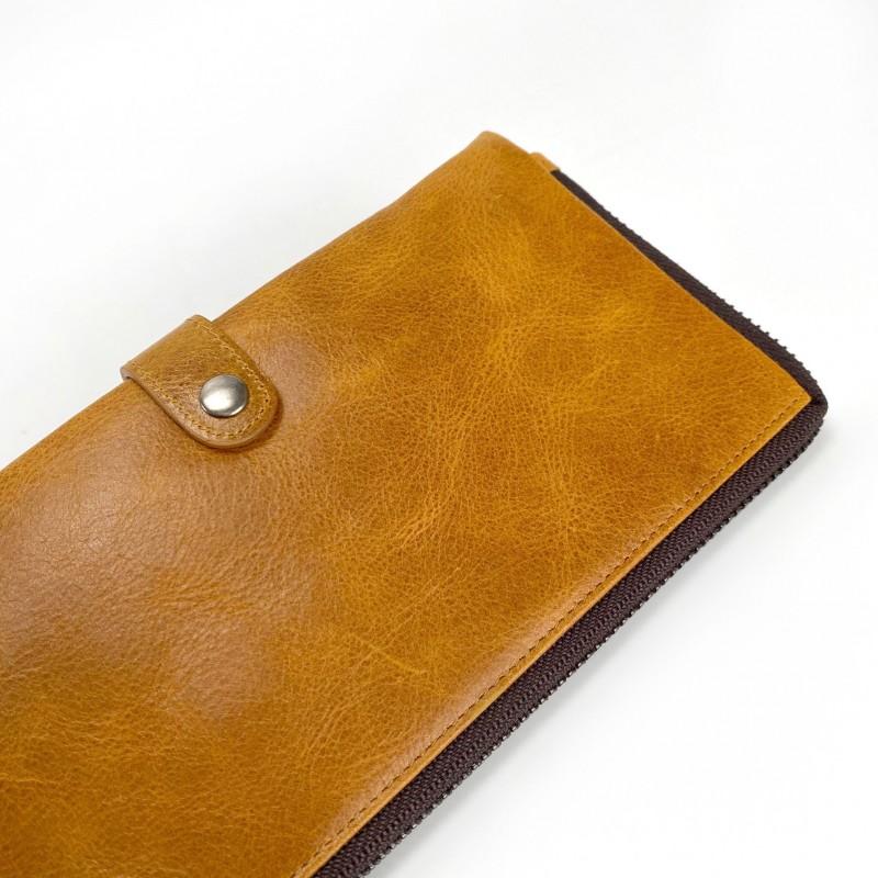 Кожаный кошелек Nevada светло-коричневый - 6 фото