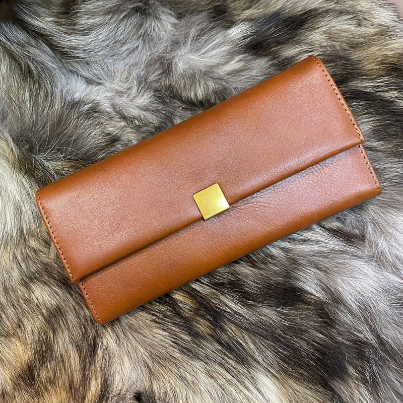 Женский кошелек Alyssa кожаный коричневый - 1 фото