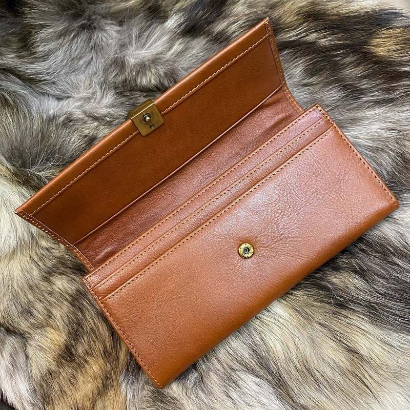 Женский кошелек Alyssa кожаный коричневый - 2 фото
