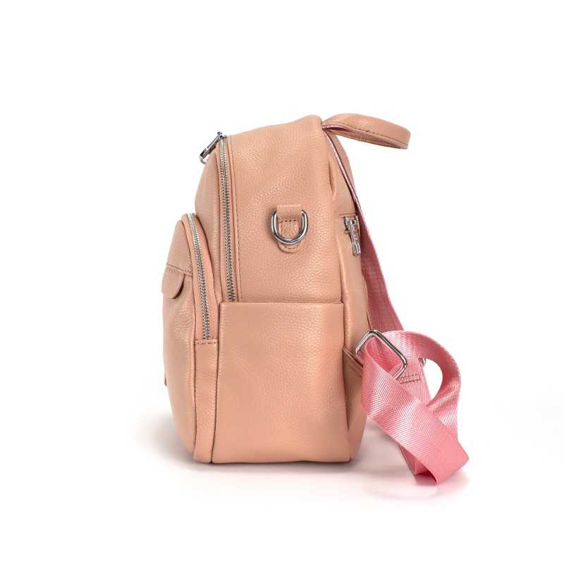 Жіночий рюкзак Jessica шкіряний персиковий - 2 фото