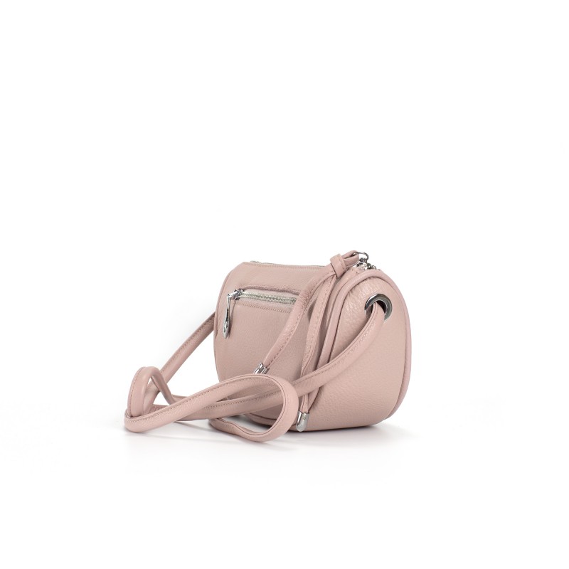Женская кожаная сумка Rebecca розовая пудра - 5 фото