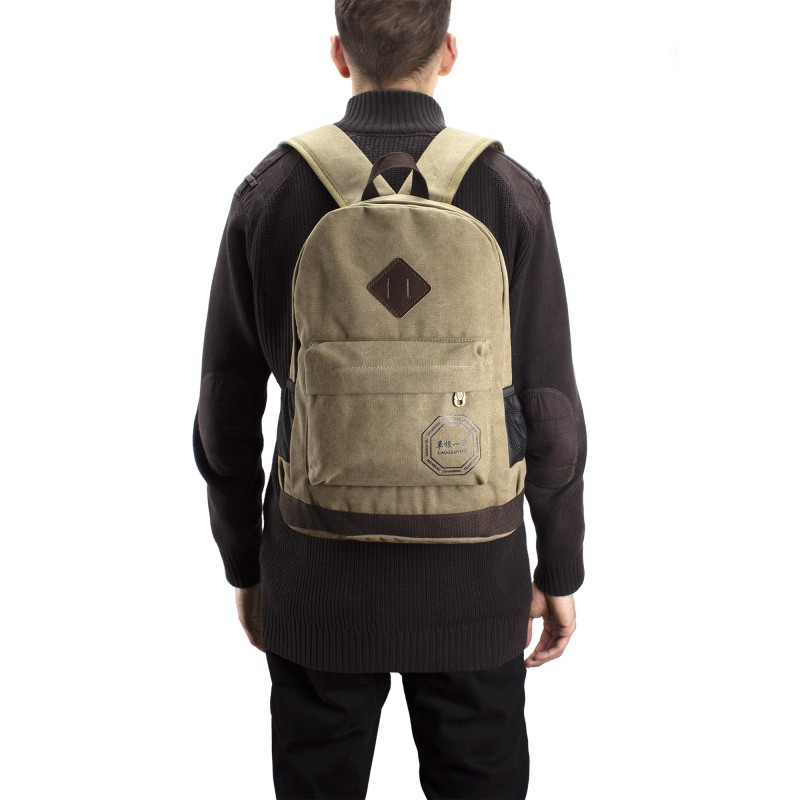 Чоловічий рюкзак Stamp світло-коричневий - 4 фото