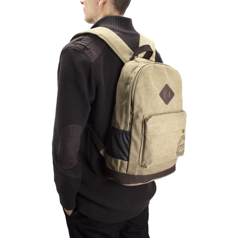 Чоловічий рюкзак Stamp світло-коричневий - 5 фото