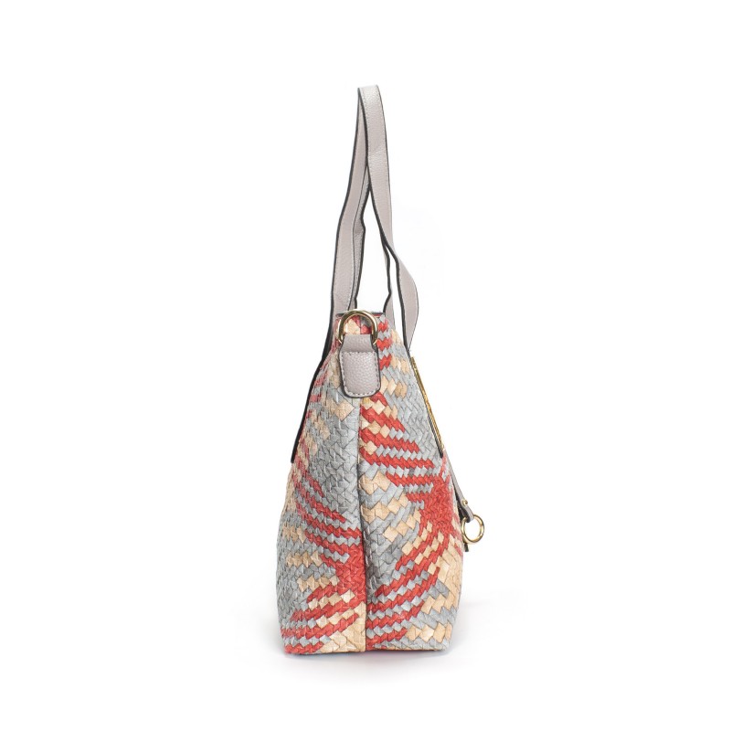Женская сумка Sylvia серо-бежевая - 2 фото