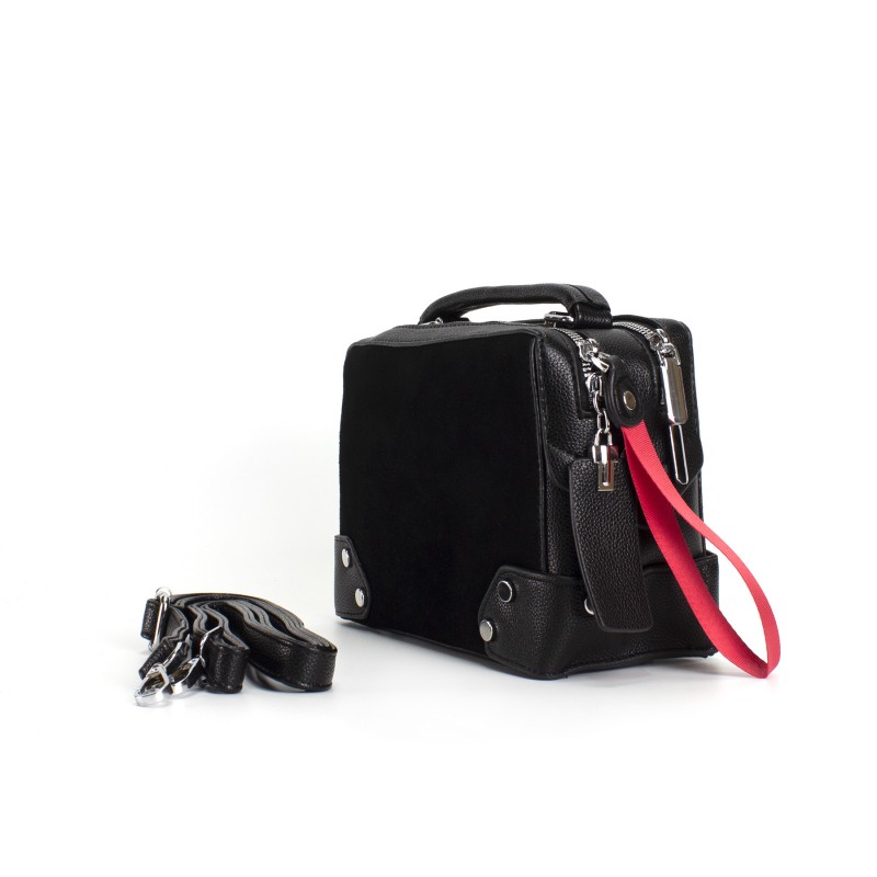 Женская сумка кросс боди Paula черная - 1 фото
