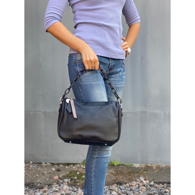 Женская сумка кросс боди Pamela черная - 8 фото