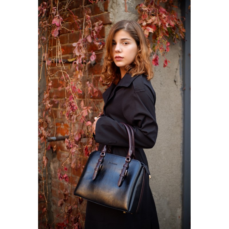 Женская классическая сумка Isa Paulina IP черная - 6 фото