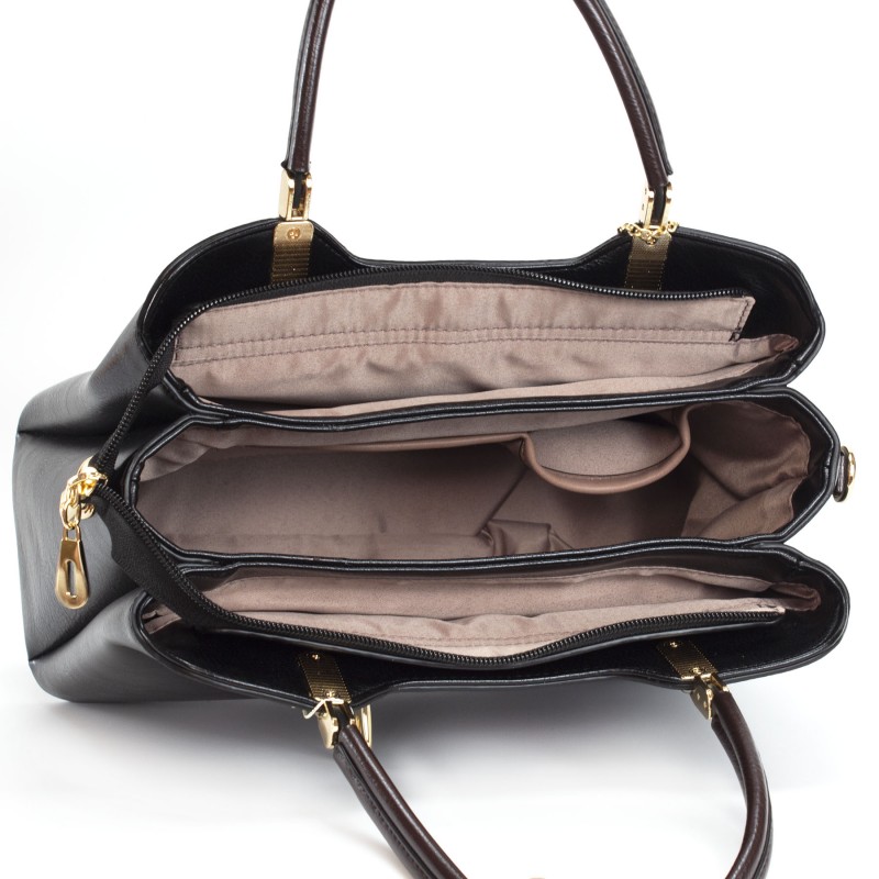 Женская классическая сумка Isa Paulina FS черная - 7 фото