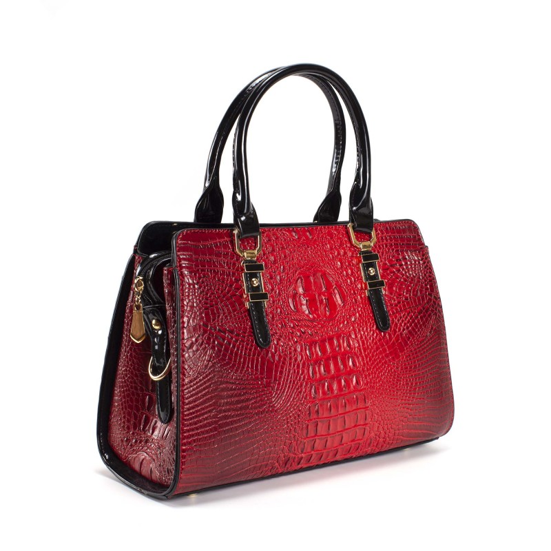 Женская классическая сумка Margo красная - 6 фото