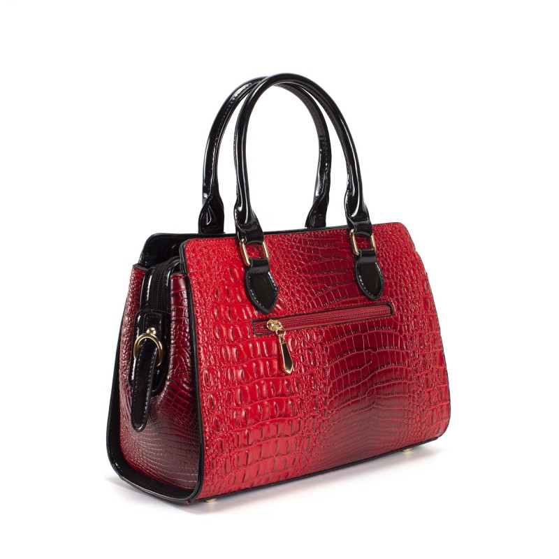 Женская классическая сумка Margo красная - 7 фото