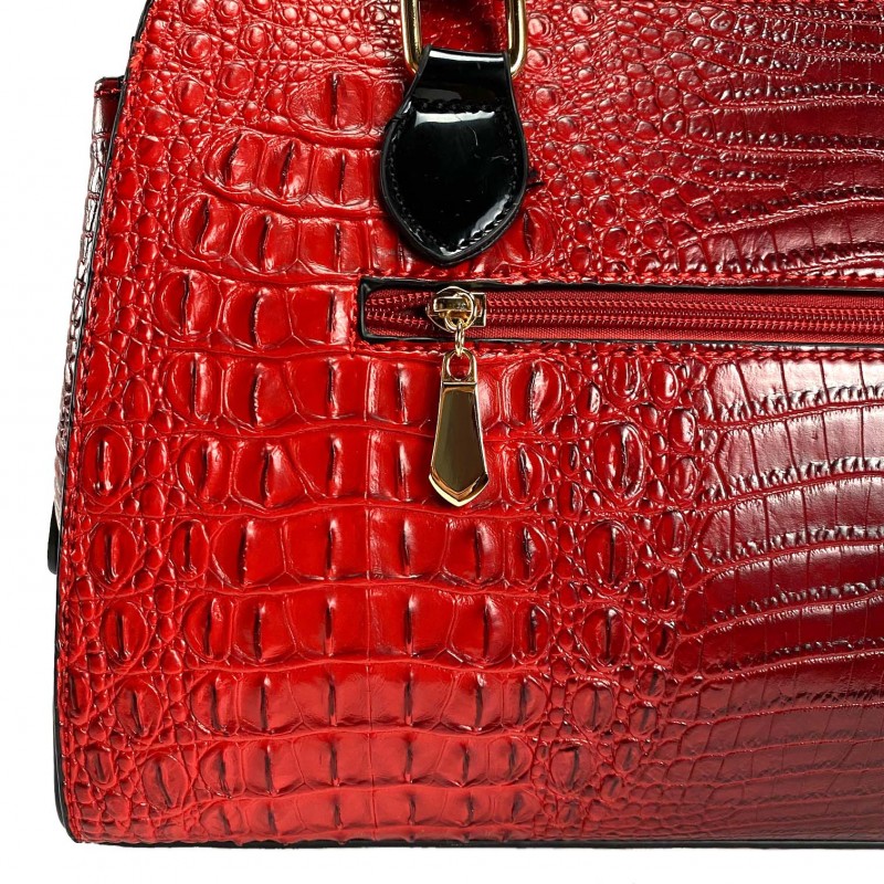 Женская классическая сумка Margo красная - 10 фото