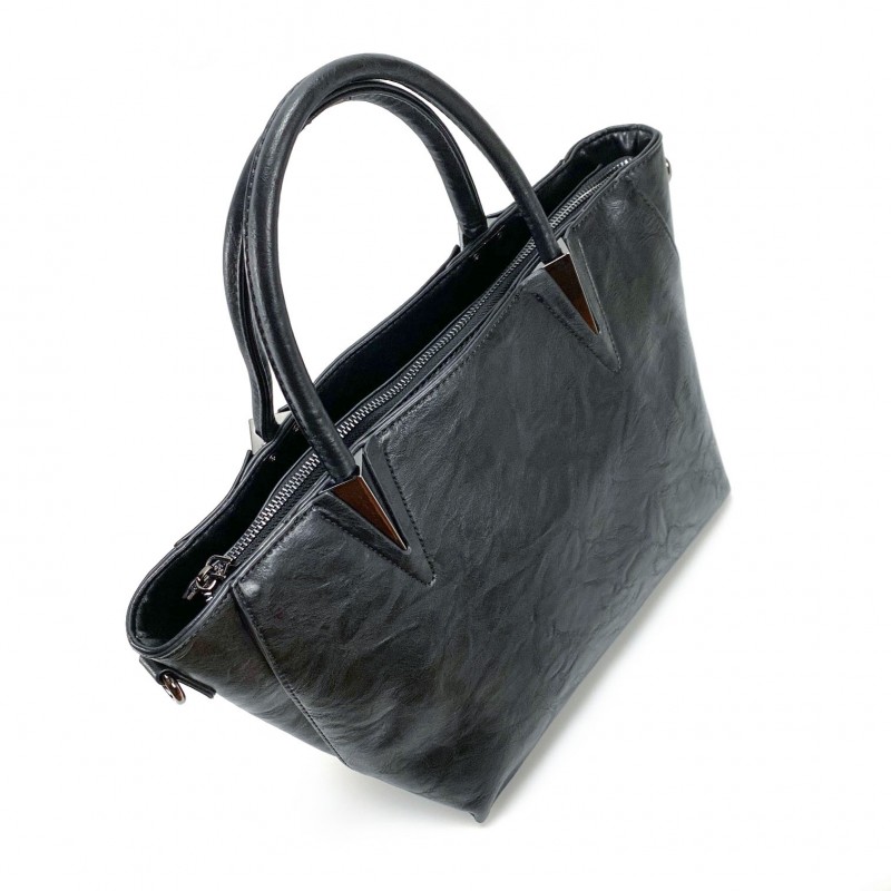 Жіноча класична сумка Wendy чорна - 6 фото