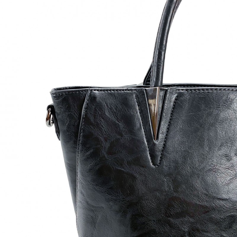 Жіноча класична сумка Wendy чорна - 7 фото