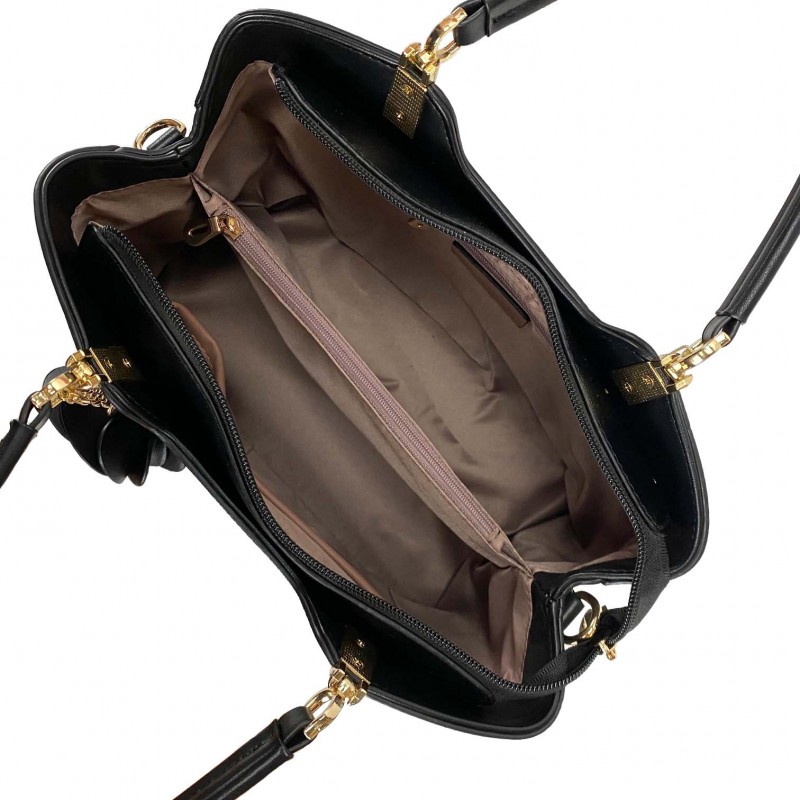 Жіноча класична сумка Isa Paulina Fly чорна - 7 фото