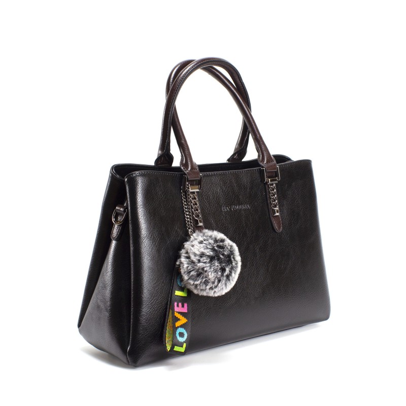 Женская классическая сумка Isa Paulina SE черная - 6 фото