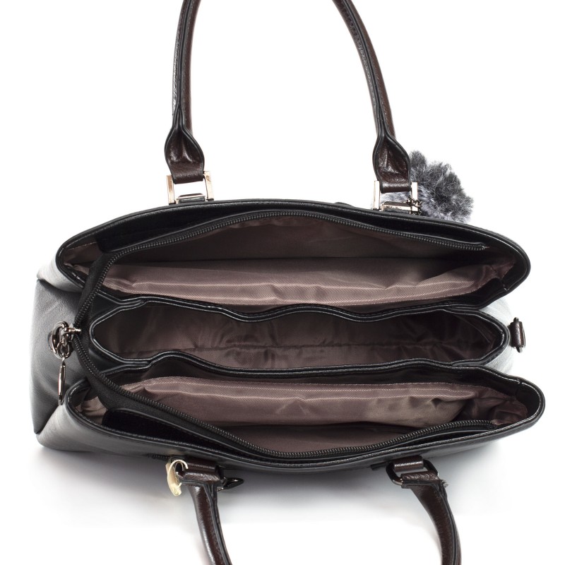 Женская классическая сумка Isa Paulina SE черная - 7 фото