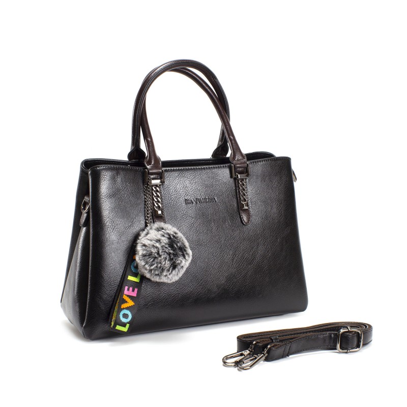 Женская классическая сумка Isa Paulina SE черная - 10 фото
