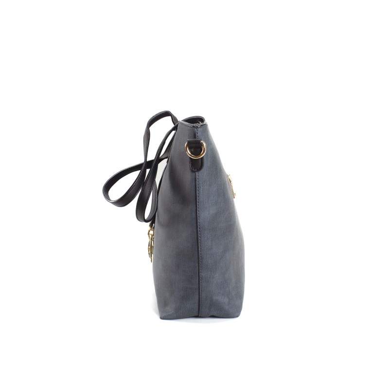 Жіноча сумка Joanna сіро-синя - 3 фото