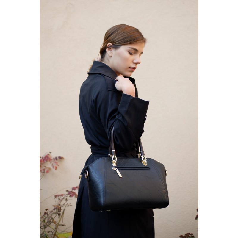 Женская классическая сумка Isa Paulina DS черная - 4 фото