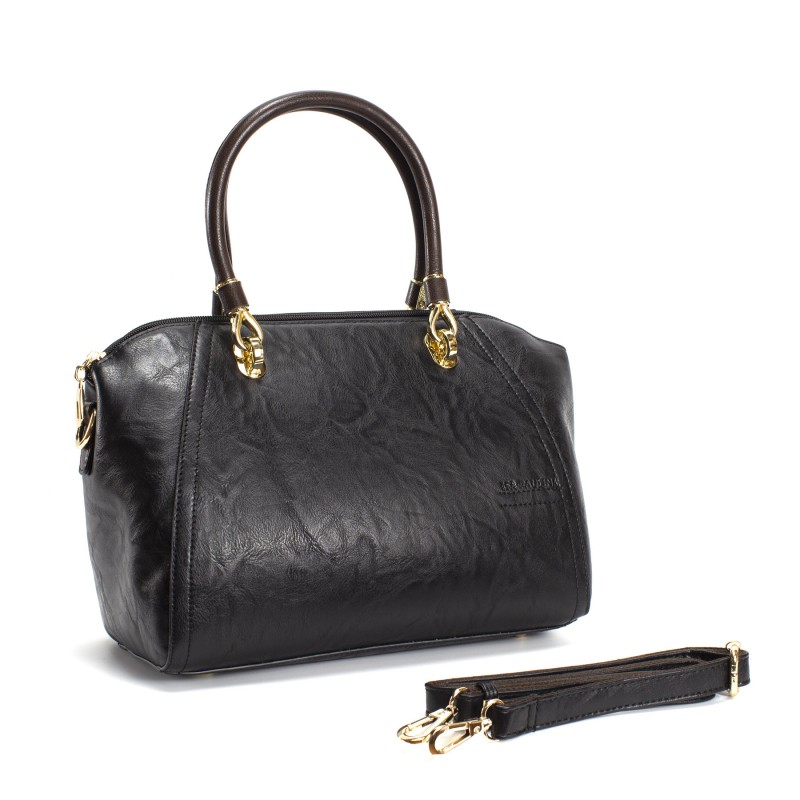 Женская классическая сумка Isa Paulina DS черная - 11 фото