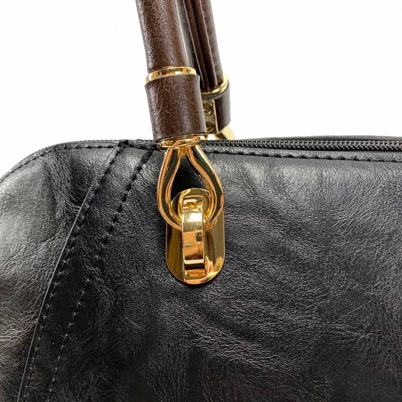 Женская классическая сумка Isa Paulina DS черная - 12 фото