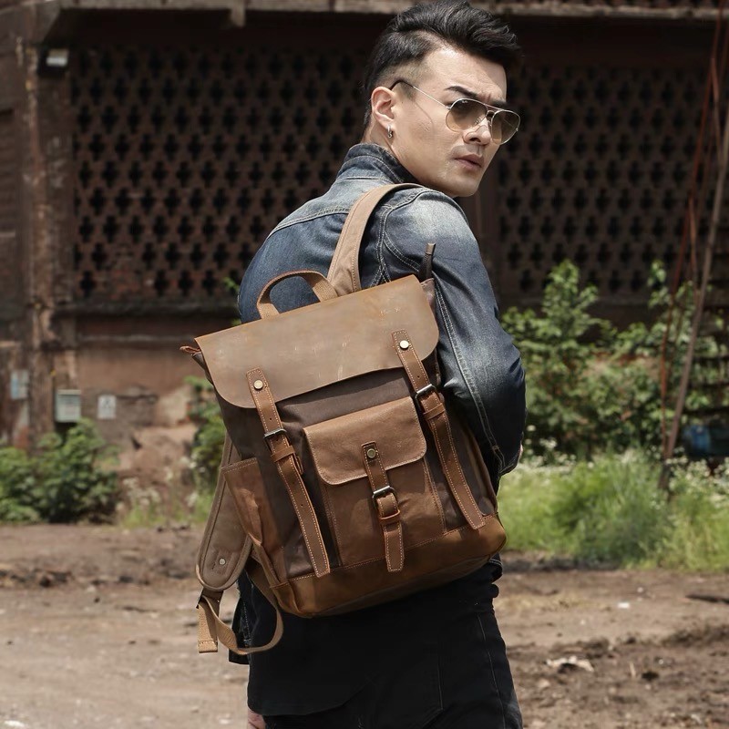 Чоловічий міський рюкзак Jacob коричневий - 1 фото