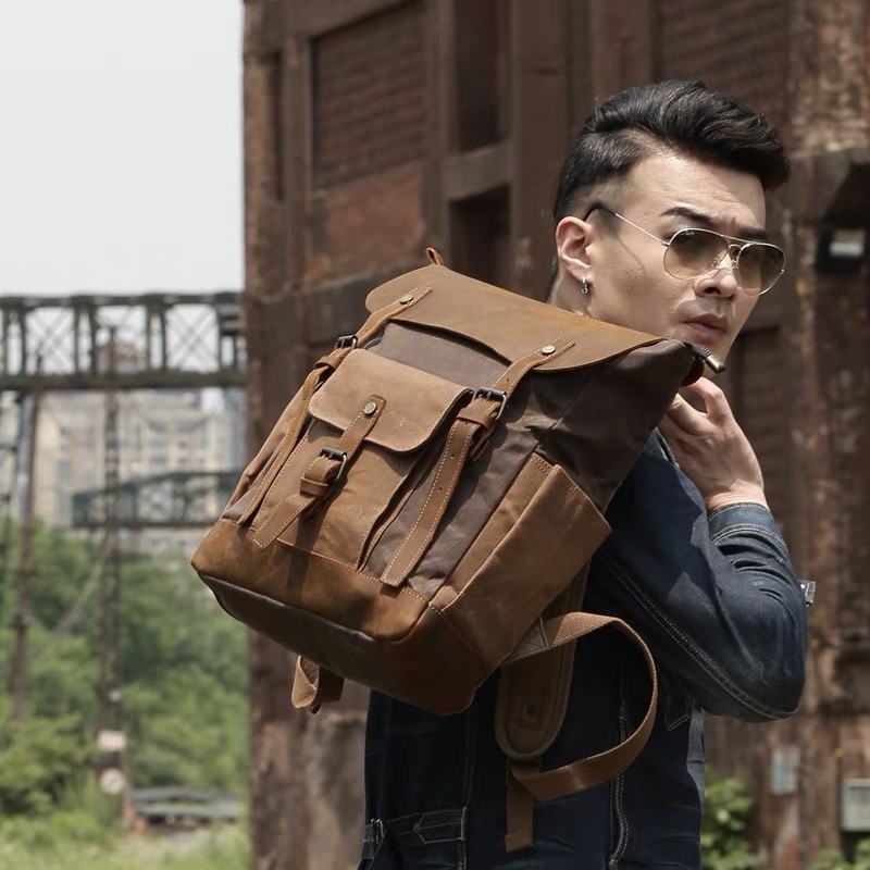 Чоловічий міський рюкзак Jacob коричневий - 2 фото