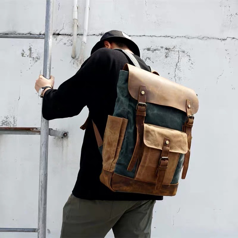 Чоловічий міський рюкзак Jacob смарагдовий - 10 фото