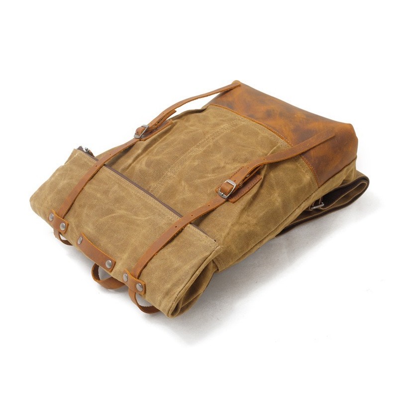 Чоловічий міський рюкзак Brego коричневий - 6 фото