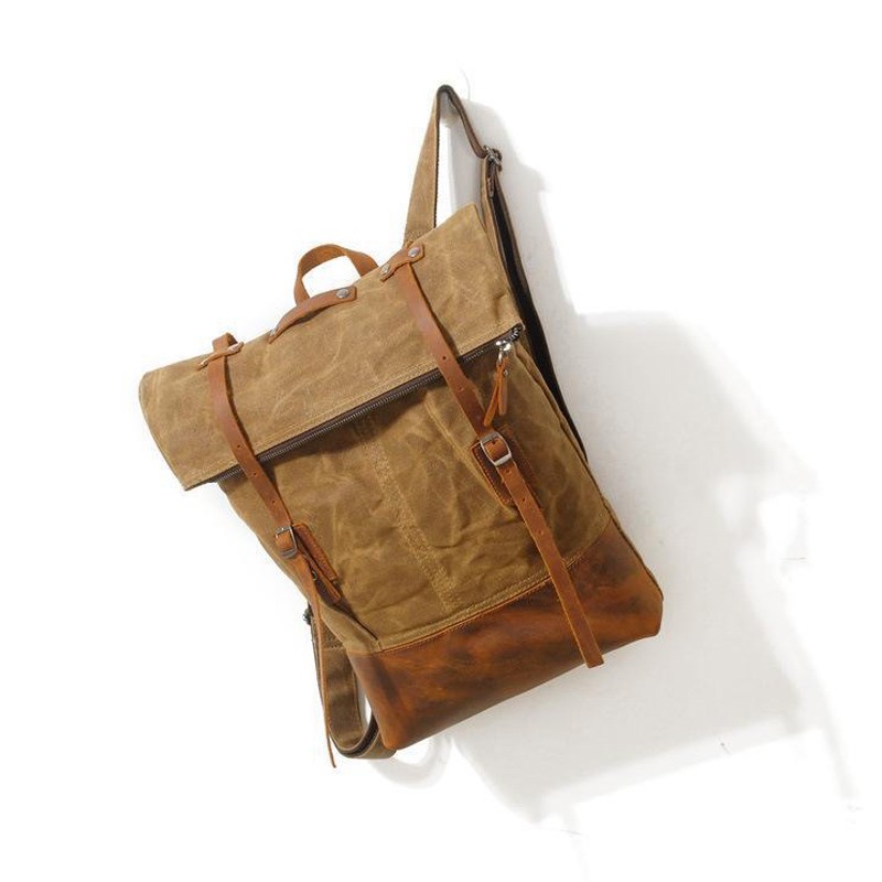 Чоловічий міський рюкзак Brego коричневий - 9 фото