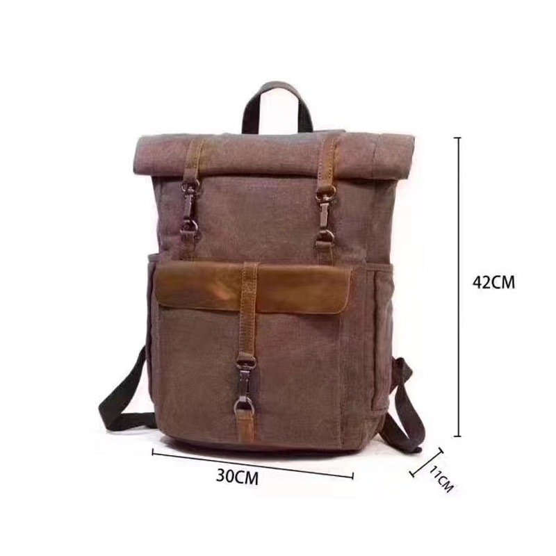 Чоловічий міський рюкзак Fridrich коричневий - 6 фото