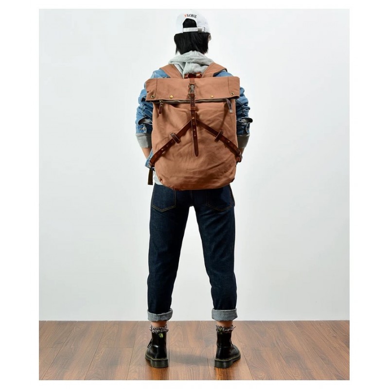 Чоловічий міський рюкзак Brett коричневий - 2 фото