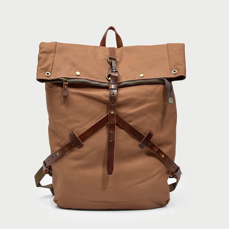 Чоловічий міський рюкзак Brett коричневий - 4 фото