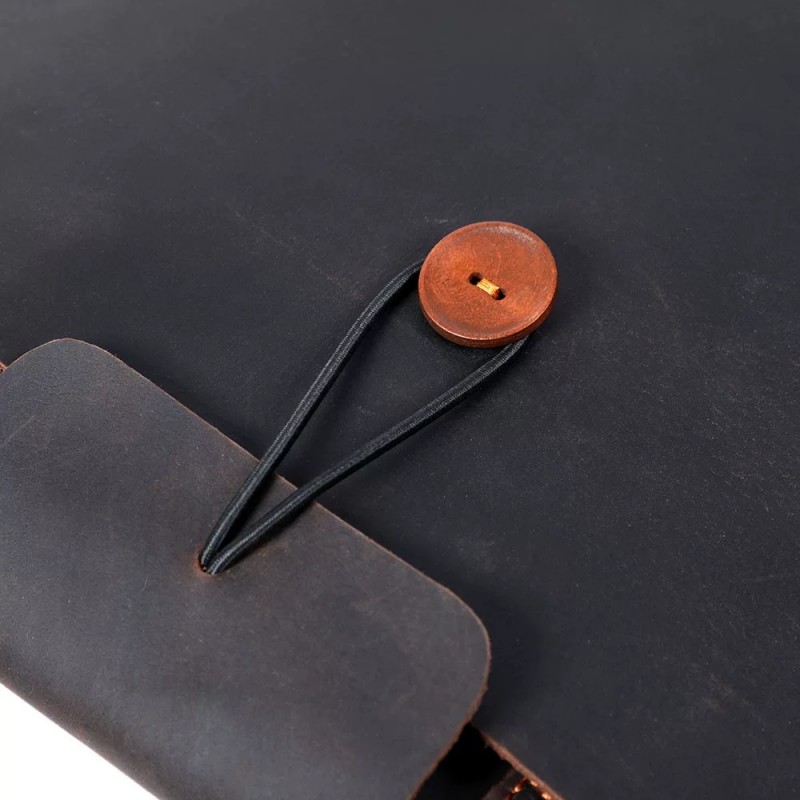 Чоловіча шкіряна сумка для ноутбука Walter темно-коричнева - 12 фото