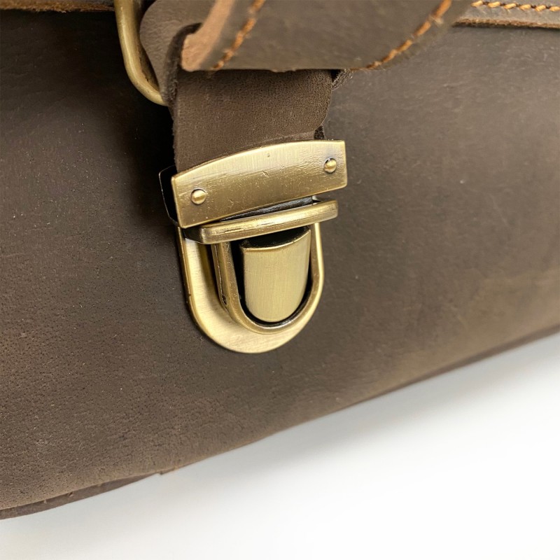 Мужской кожаный портфель Jonathan темно-коричневый - 5 фото