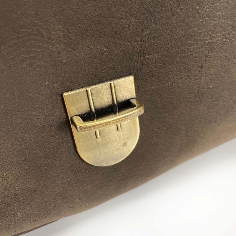 Мужской кожаный портфель Jonathan темно-коричневый - 6 фото