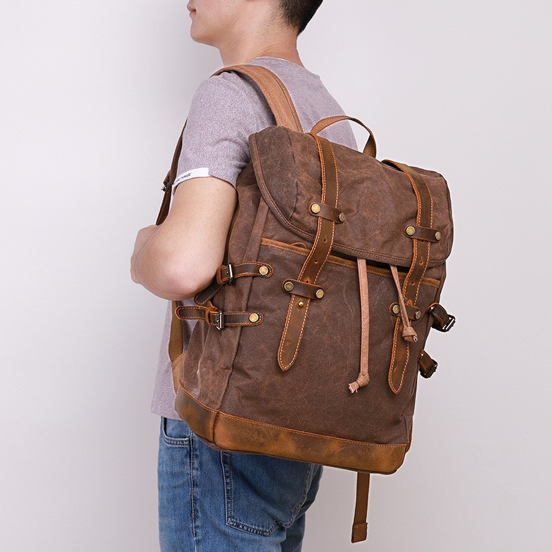 Мужской городской рюкзак Christopher коричневый - 1 фото