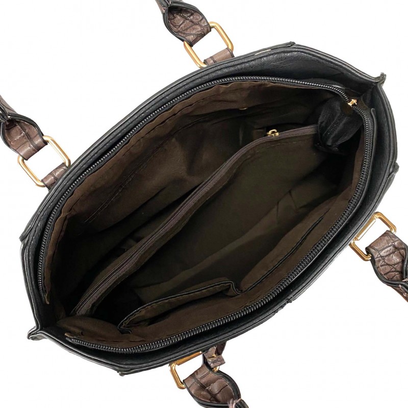 Женская классическая сумка Alexa черная - 6 фото