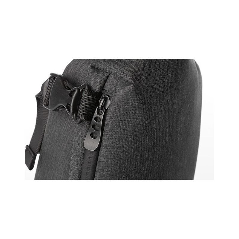 Мужская сумка-рюкзак слинг MY на одно плечо черная - 12 фото