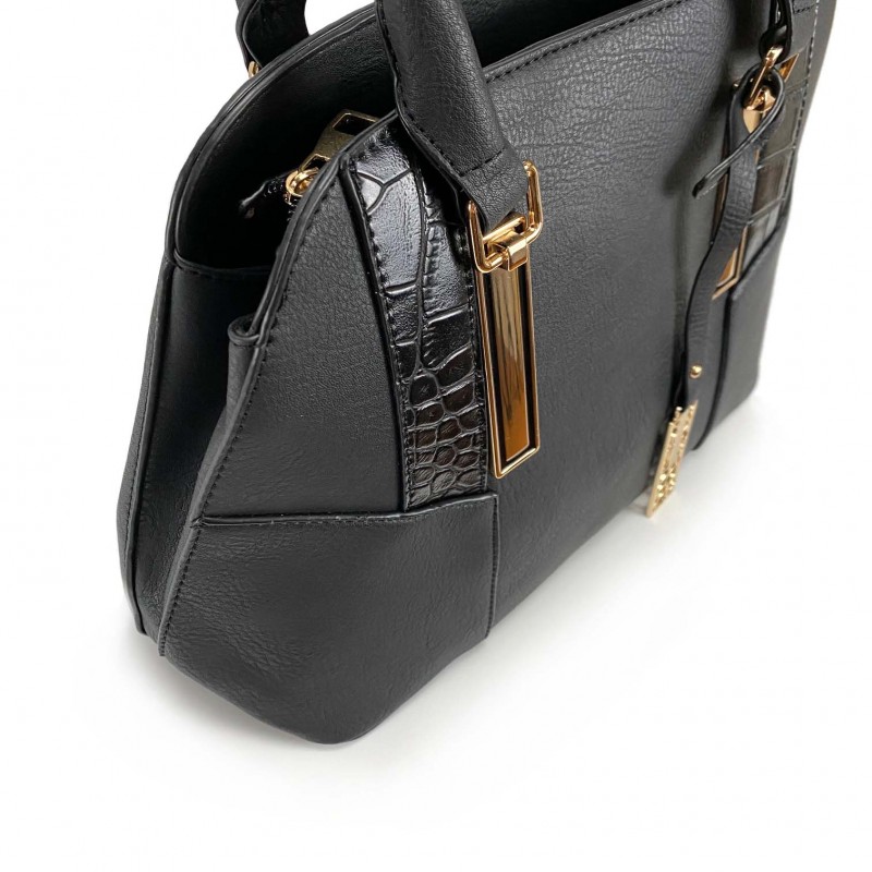 Женская классическая сумка Nancy черная - 5 фото