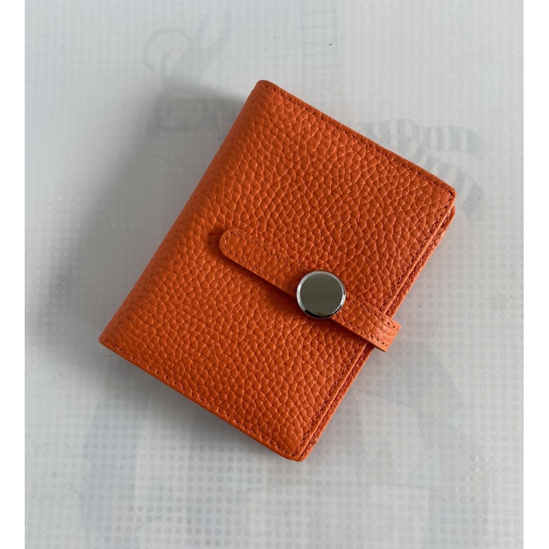 Женский кожаный кошелек Annie оранжевый - 3 фото